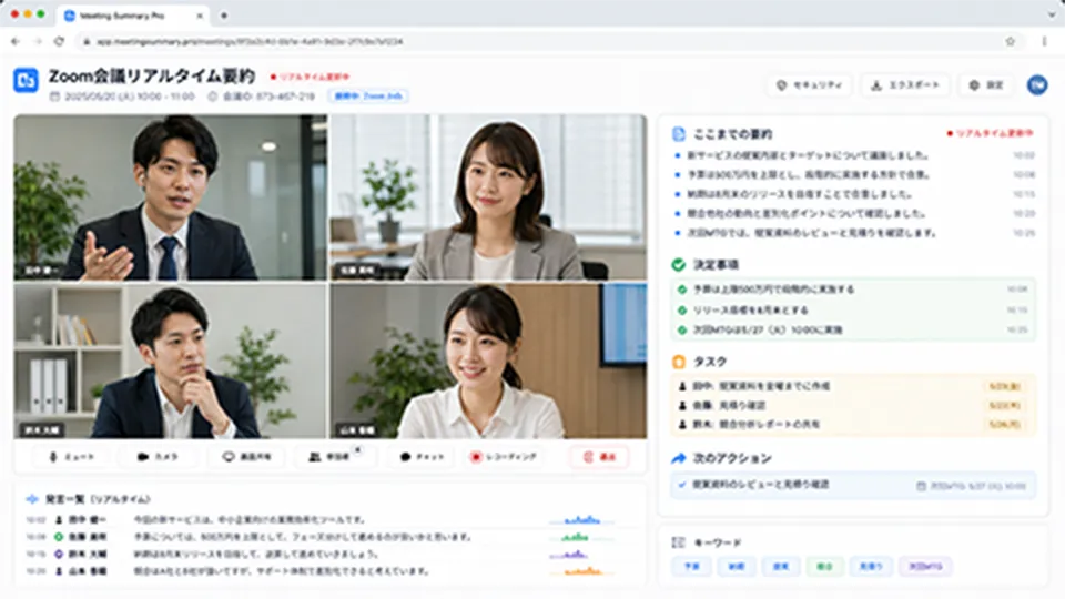 AIによるリアルタイム議事録